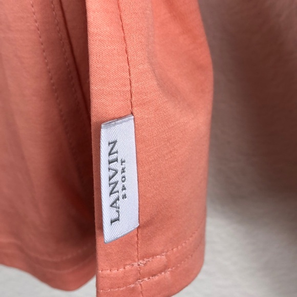 Lanvin Sport Collared Pullover Peach Shirt 38 8-10 - Picture 6 of 9